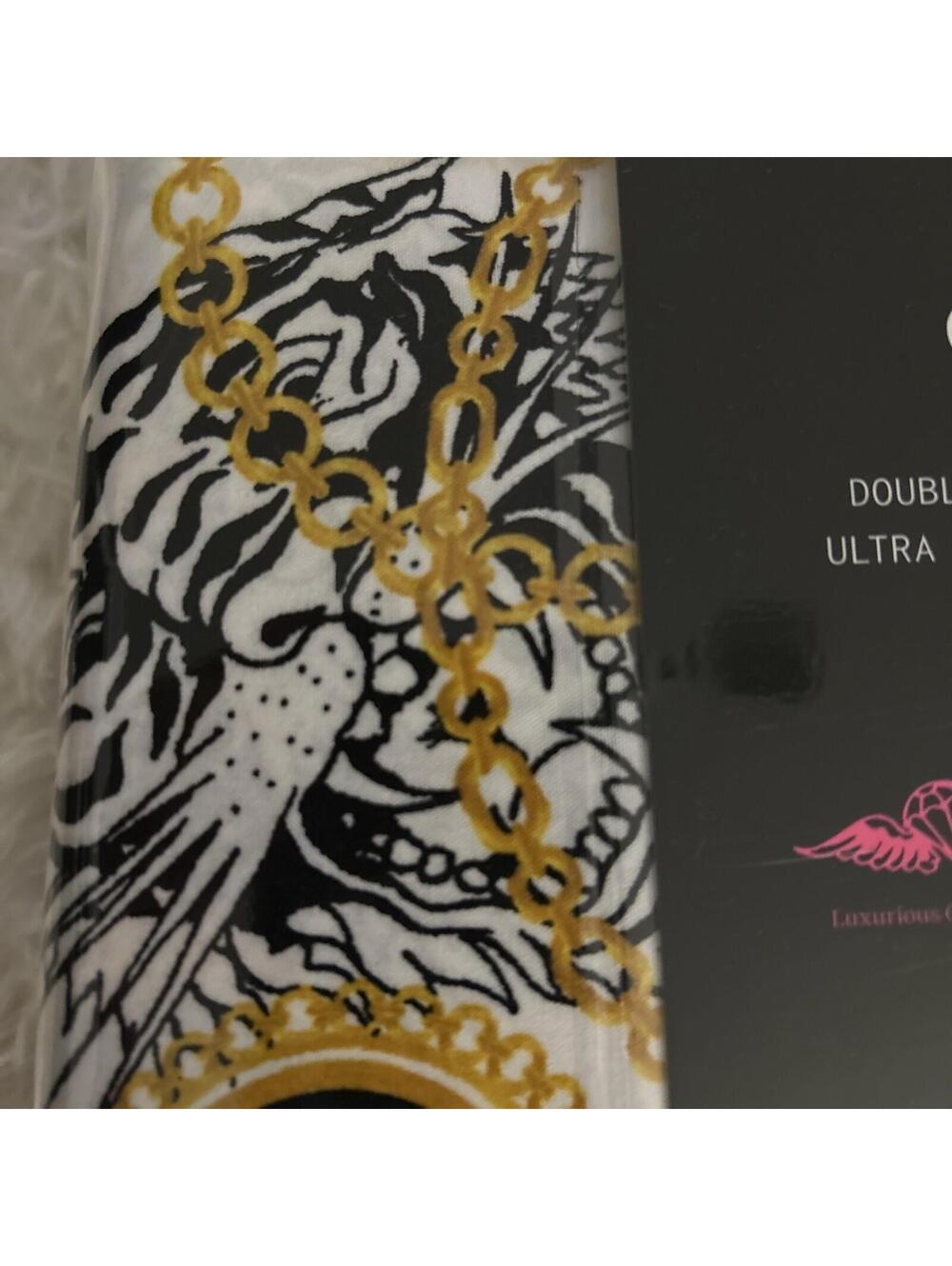 Ed Hardy White, black, Gold  Sheet Set QUEEN Tigers  Chains w/4 Pillowcases NEW! - Picture 5 of 9